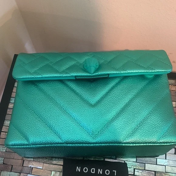 - - Kurt Geiger London Kensington Quilted Leather Shoulder Bag - Picture 13 of 14